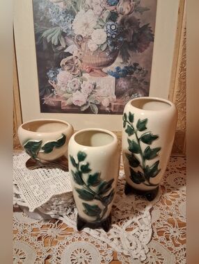Set Of Three Royal Copley Vases